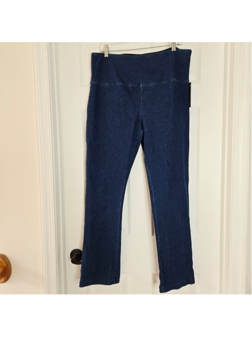 Lysse Women Mid Wash Denim Pull On Leggings Jeggings Shaping Stretch Size 1X NWT